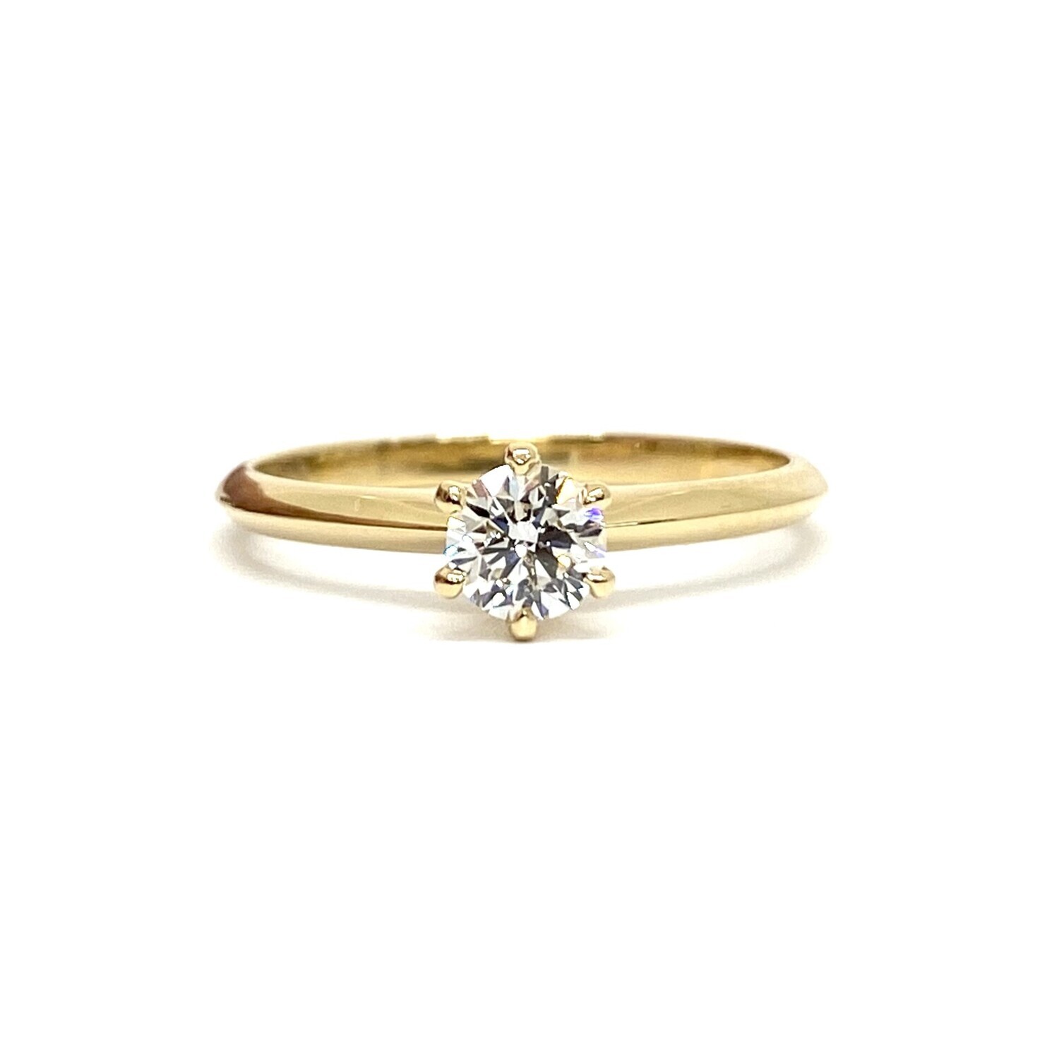 GIA Certified 0.3 ct Six Prongs Diamond Engagement Ring