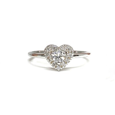 Heart Shaped Diamond Engagement Ring