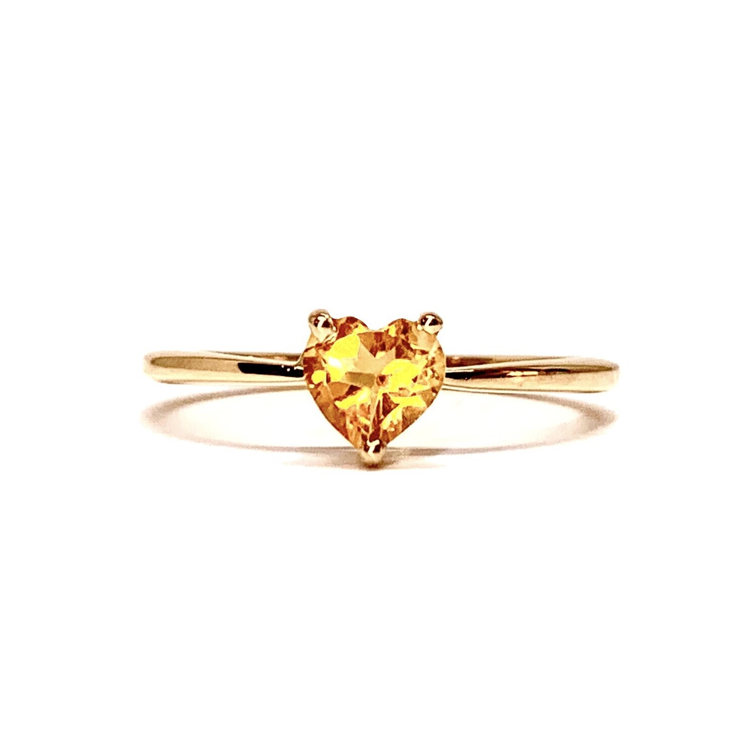 Heart shaped citrine best sale ring