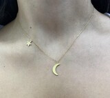 Moon and Star Necklace