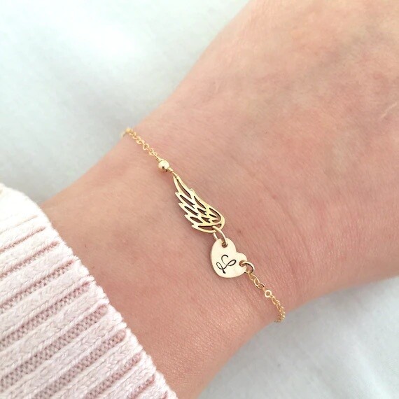 Personalized Wing Bracelet