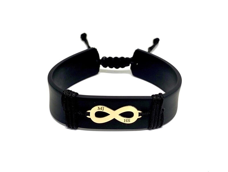 Personalized Infinity Rubber Bracelet