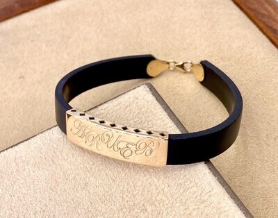 Personalized Initials Rubber Bracelet