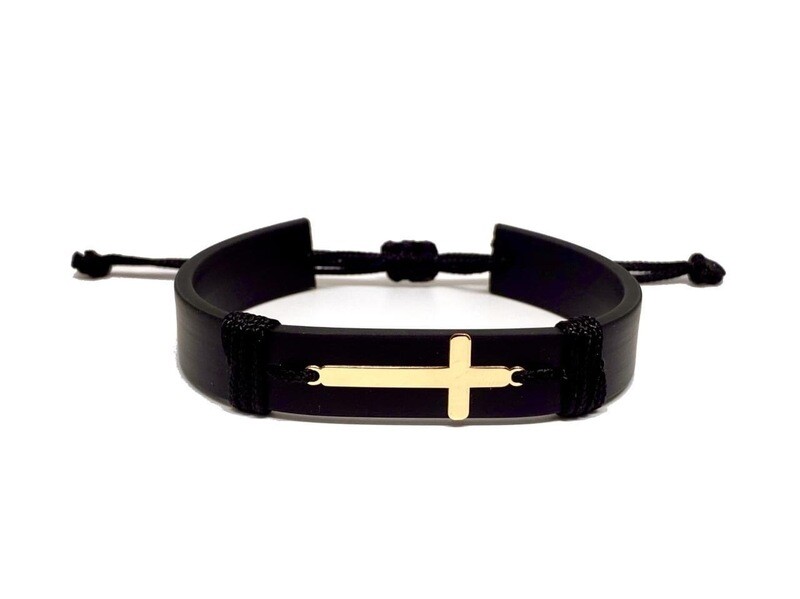 Cross Rubber Bracelet