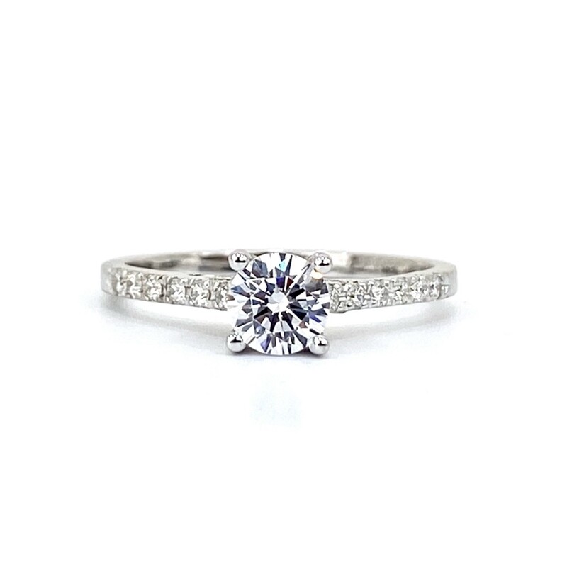GIA Certified 0.6 ct Pave Diamond Ring