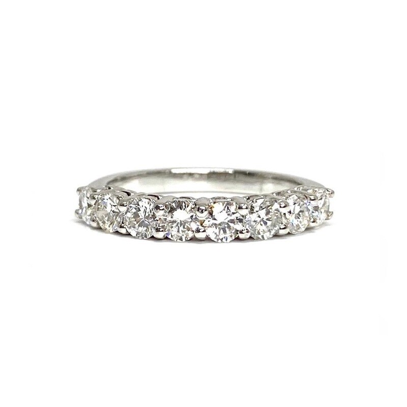 3.2 mm Half Eternity, Two Prongs, Diamond Ring