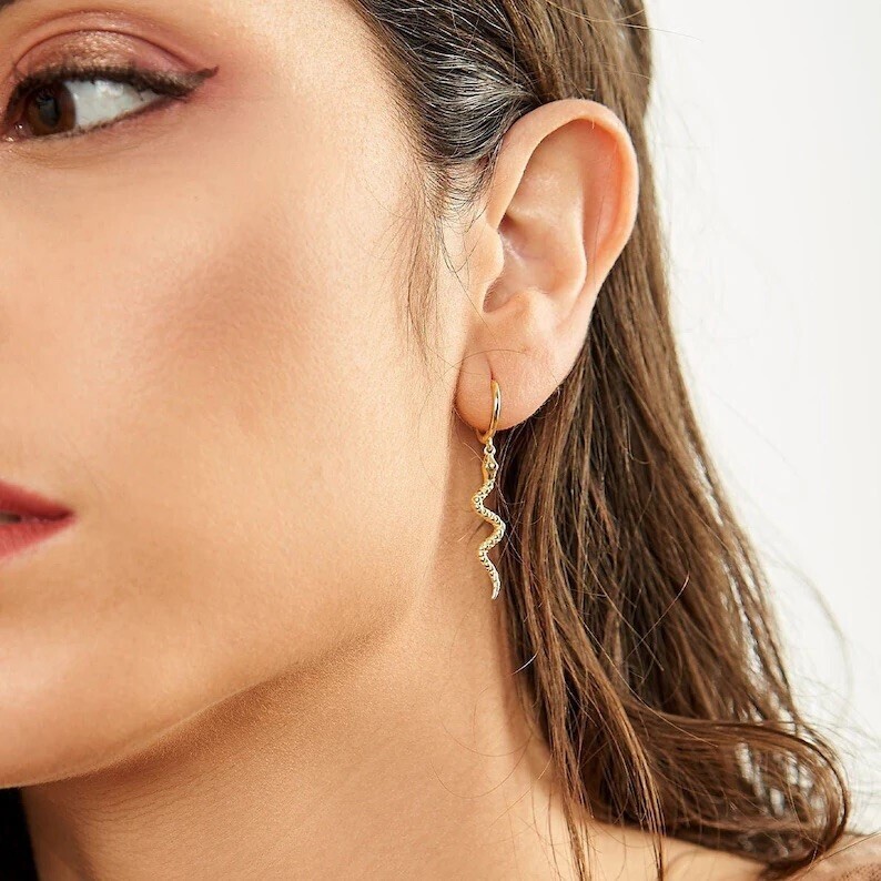 Dangling Snake Earrings