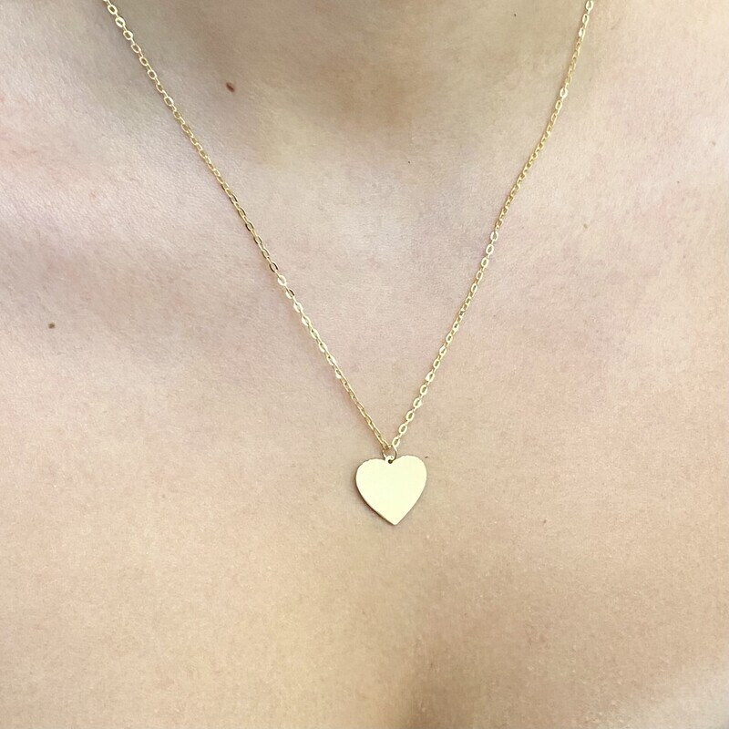 Simple Small, Dangling Heart Necklace