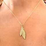 Two Feather Necklace