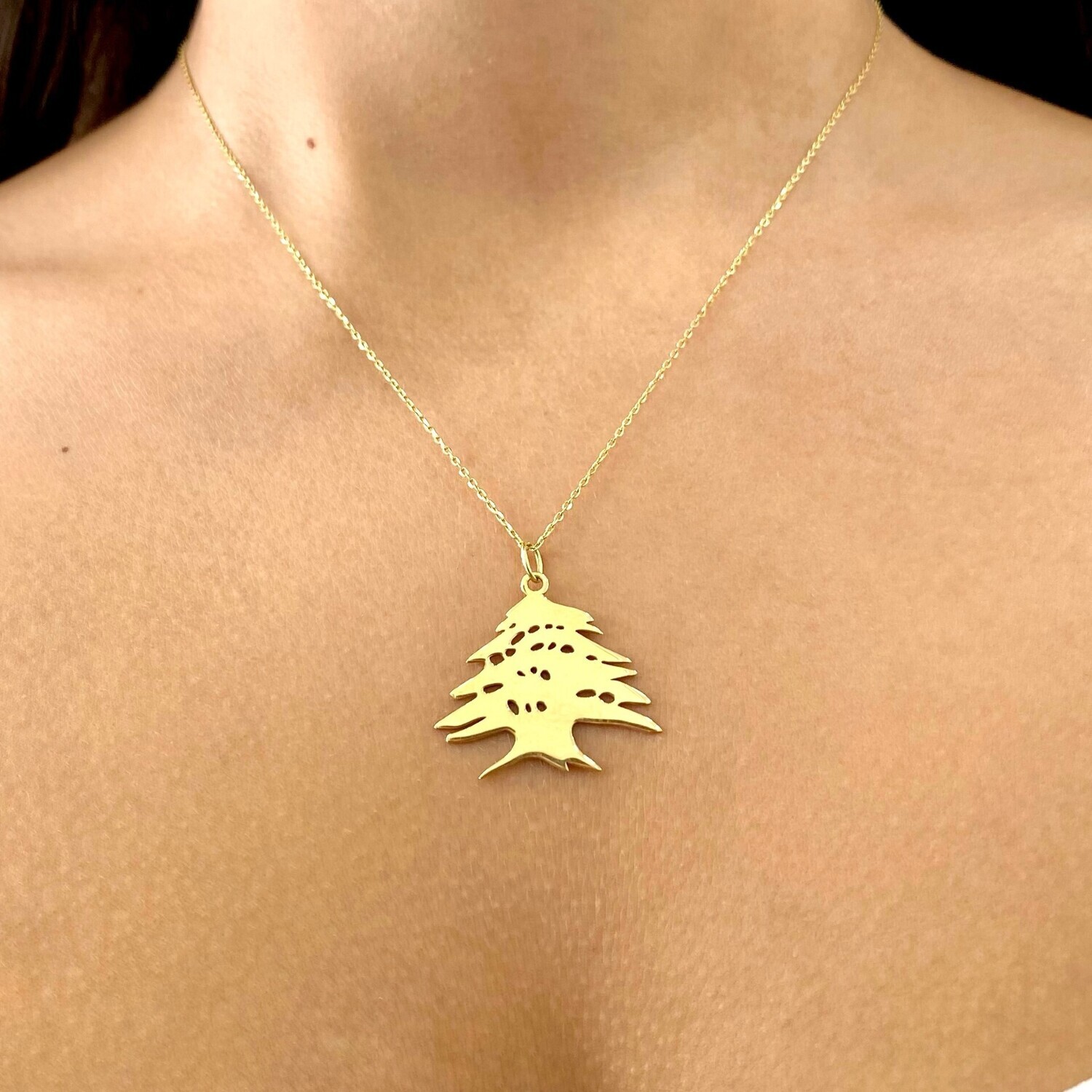 Big Sized Cedar Tree Necklace