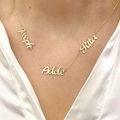 Three Name Necklace