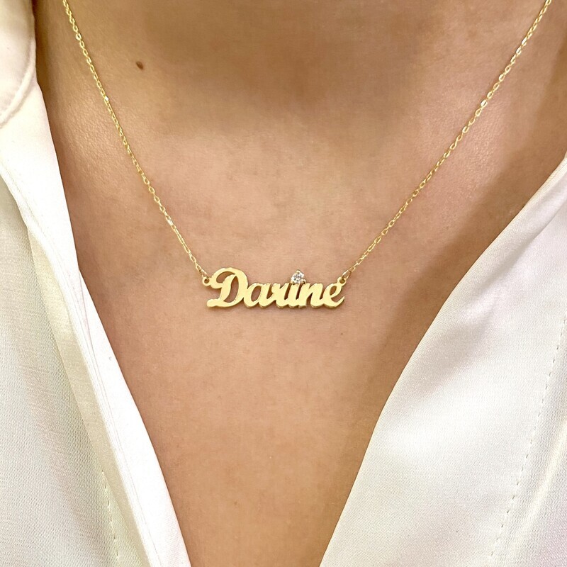 Personalized Name, Diamond Necklace