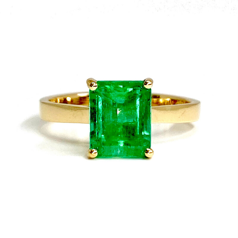 Emerald Cut 2.2 ct Emerald Ring