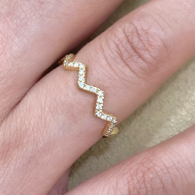 Zig-Zag Half Eternity Diamond Ring