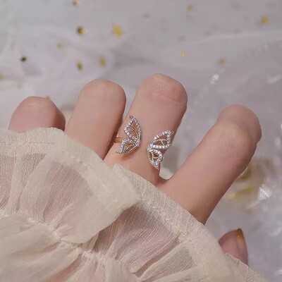 Large Butterfly Diamond Ring