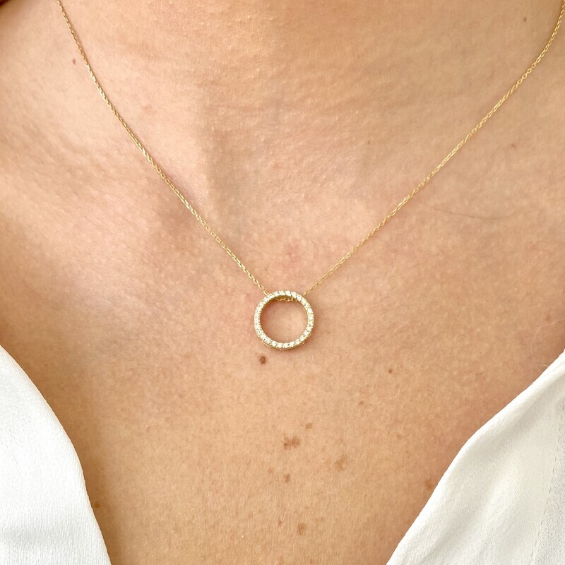 Circle Diamond Necklace