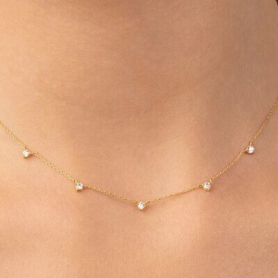 Five Diamond Necklace