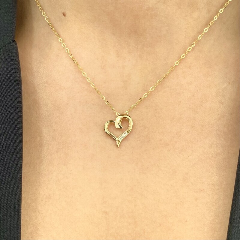 Heart Shaped Diamond Necklace