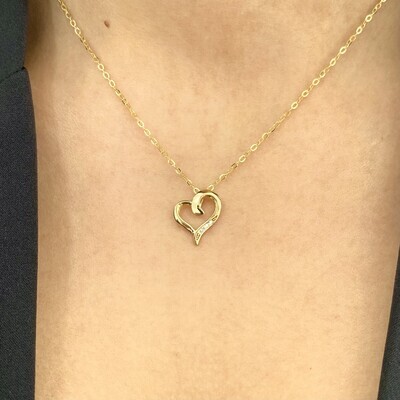 Heart Shaped Diamond Necklace