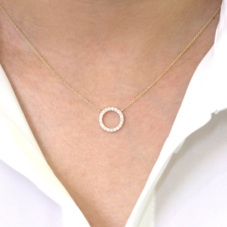 Circle Diamond Necklace