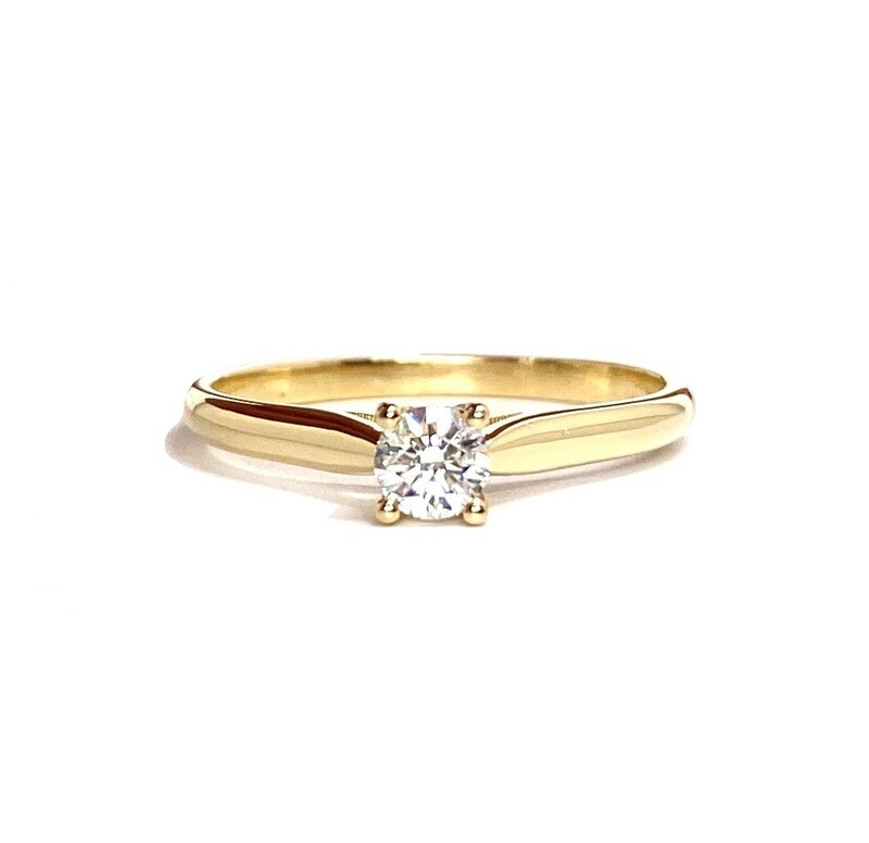 Four Prongs Solitaire 0.22 ct Diamond Engagement Ring