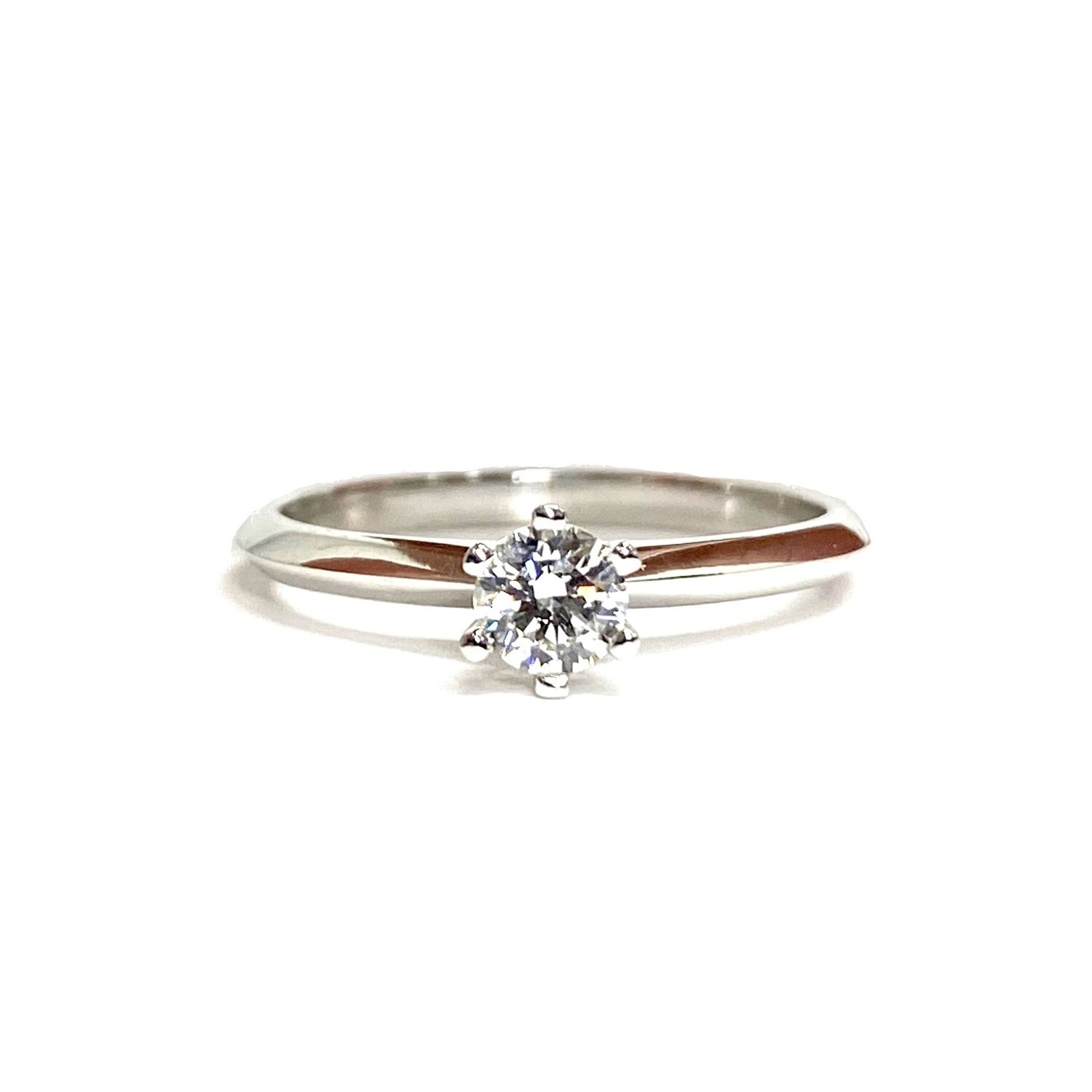 0.27 ct Six Prongs Diamond Engagement Ring