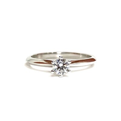 0.27 ct Six Prongs Diamond Engagement Ring