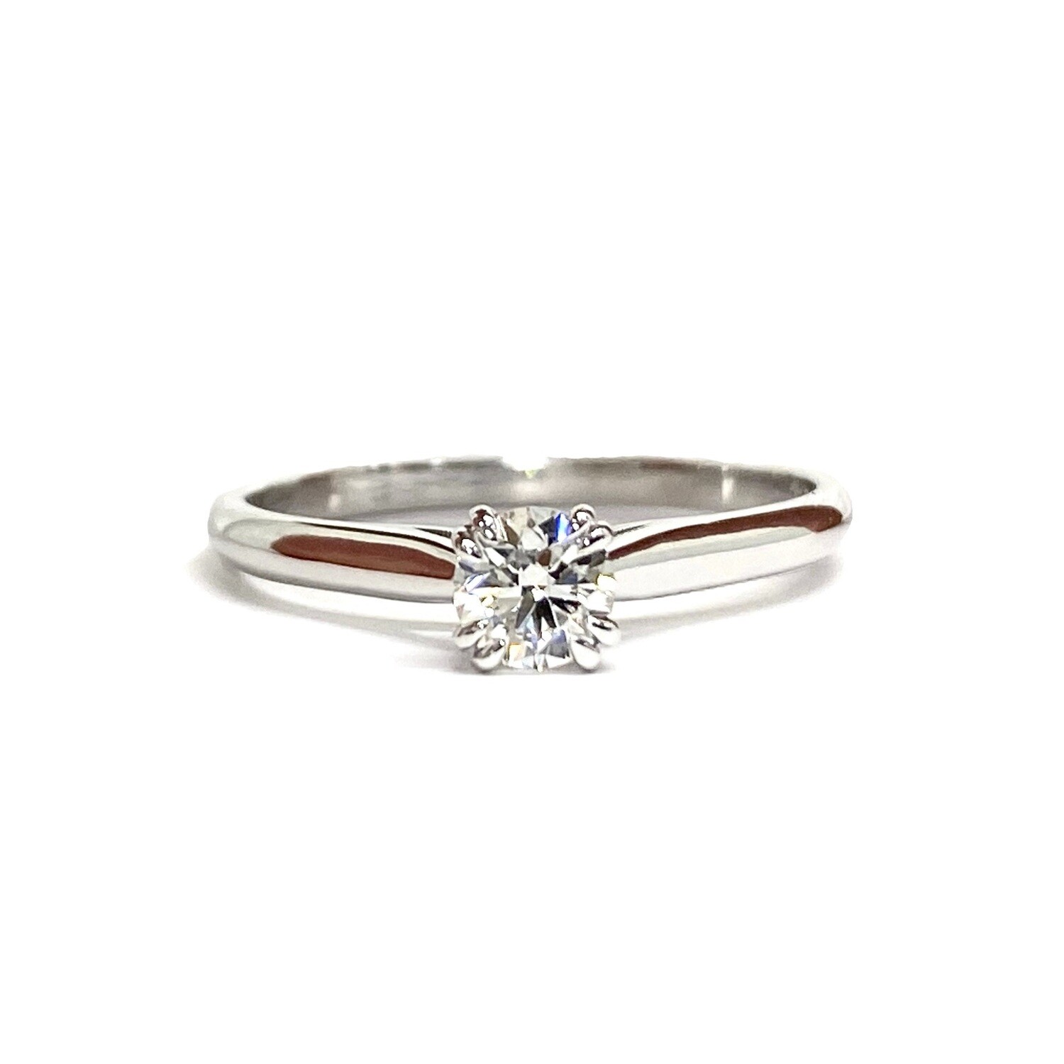 GIA Certified, Eight Prongs 0.3 ct Diamond Engagement Ring