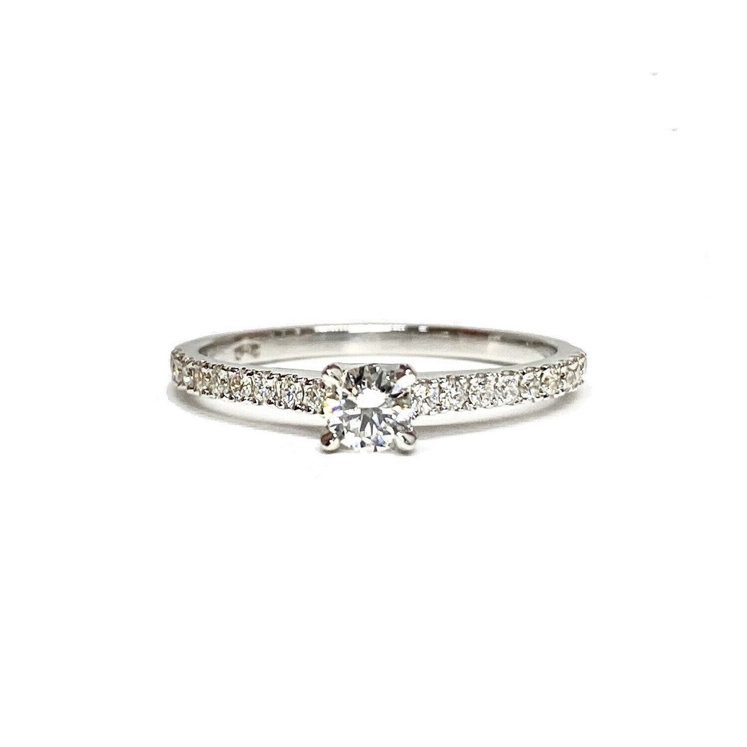 0.22 ct Pave Diamond Engagement Ring