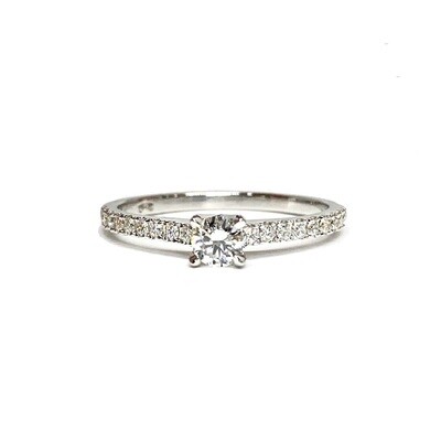 0.22 ct Pave Diamond Engagement Ring