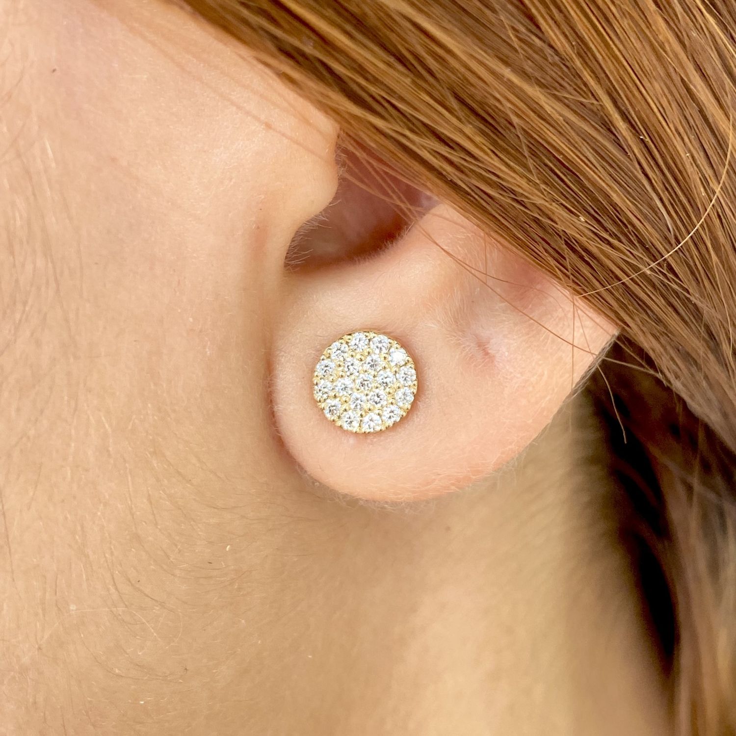 Disc Diamond Earrings