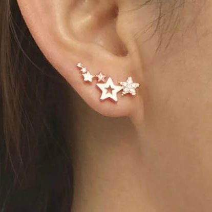 Multi Star Diamond Earrings
