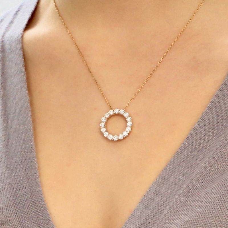 2.8 mm Circle Diamond Necklace