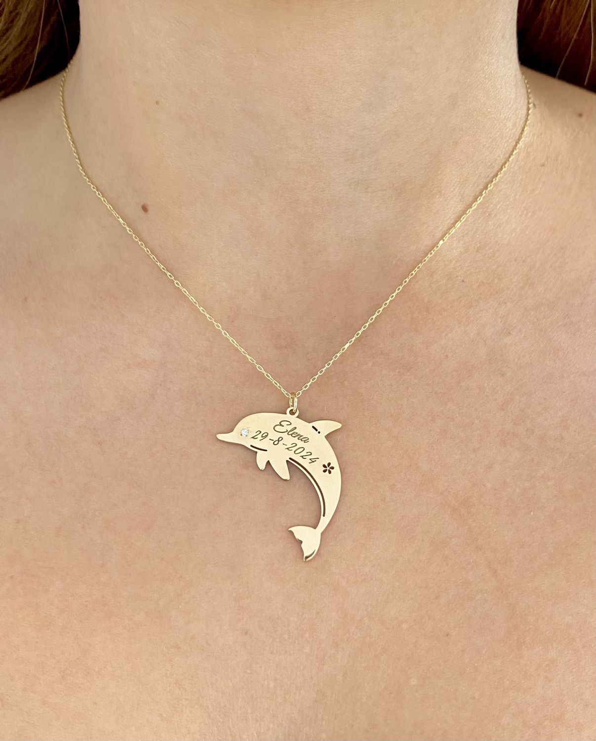 Personalized Dolphin Necklace