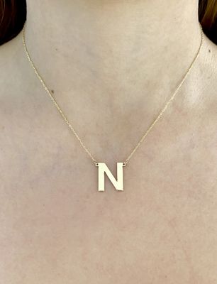 Personalized Medium Sized Letter Necklace