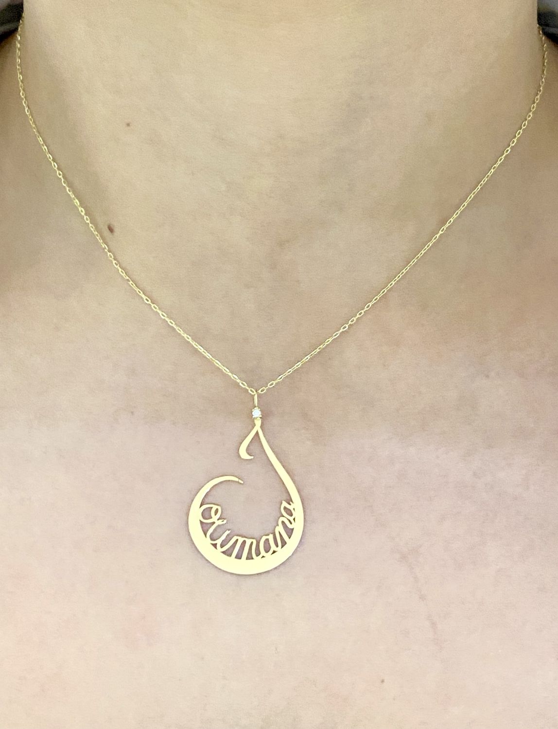 Personalized English Calligraphy Necklace