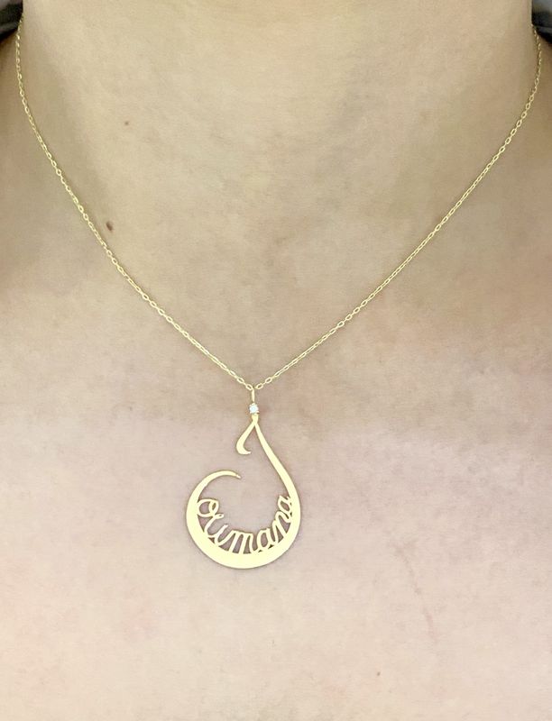 Personalized English Calligraphy Necklace