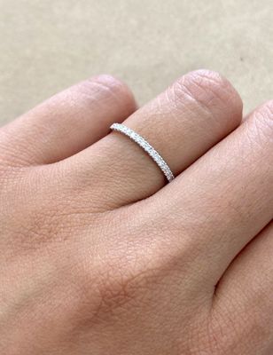 1.5 mm Half Eternity Diamond Ring