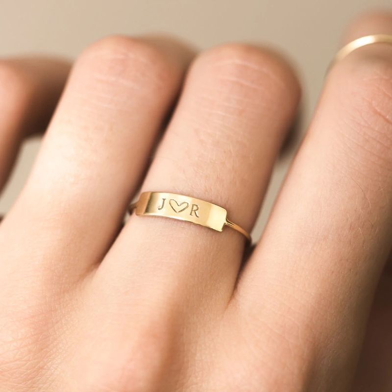 Personalised Plaque Ring