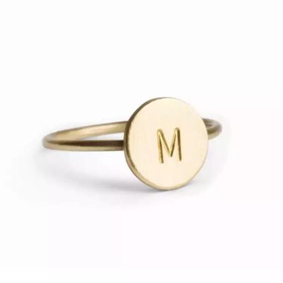 Customised Letter Disc Ring