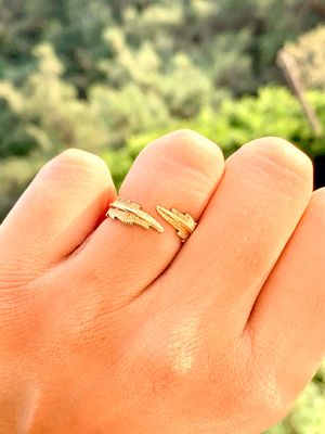 Bent Feather Ring