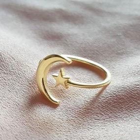 Star and Moon Ring