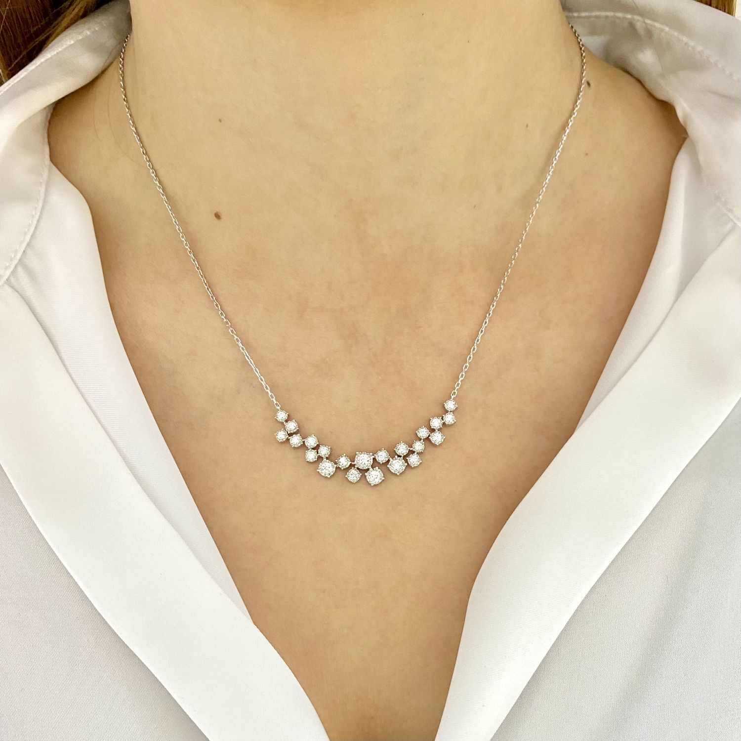 Upgraded Cluster Diamond Necklace
