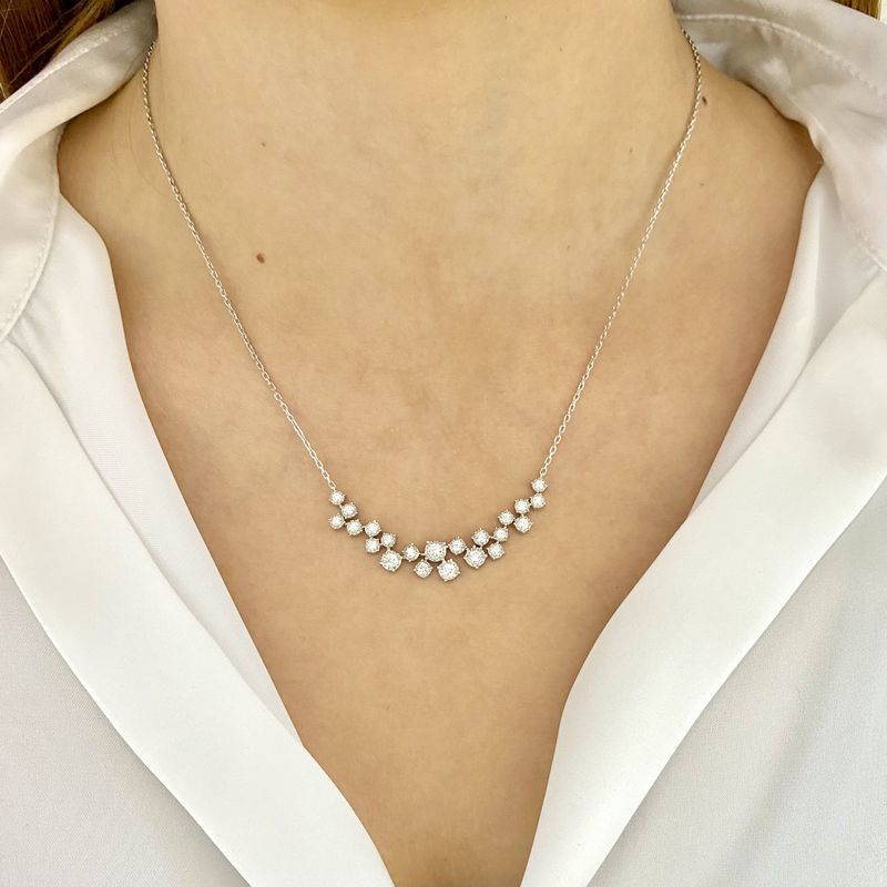 Upgraded Cluster Diamond Necklace