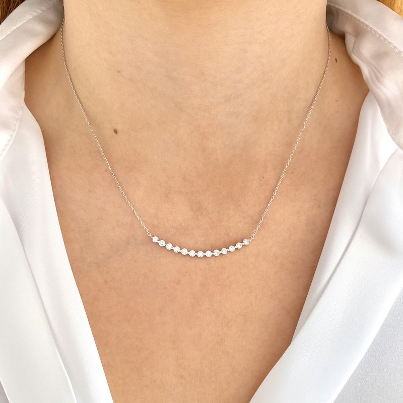 Curved Diamond Necklace