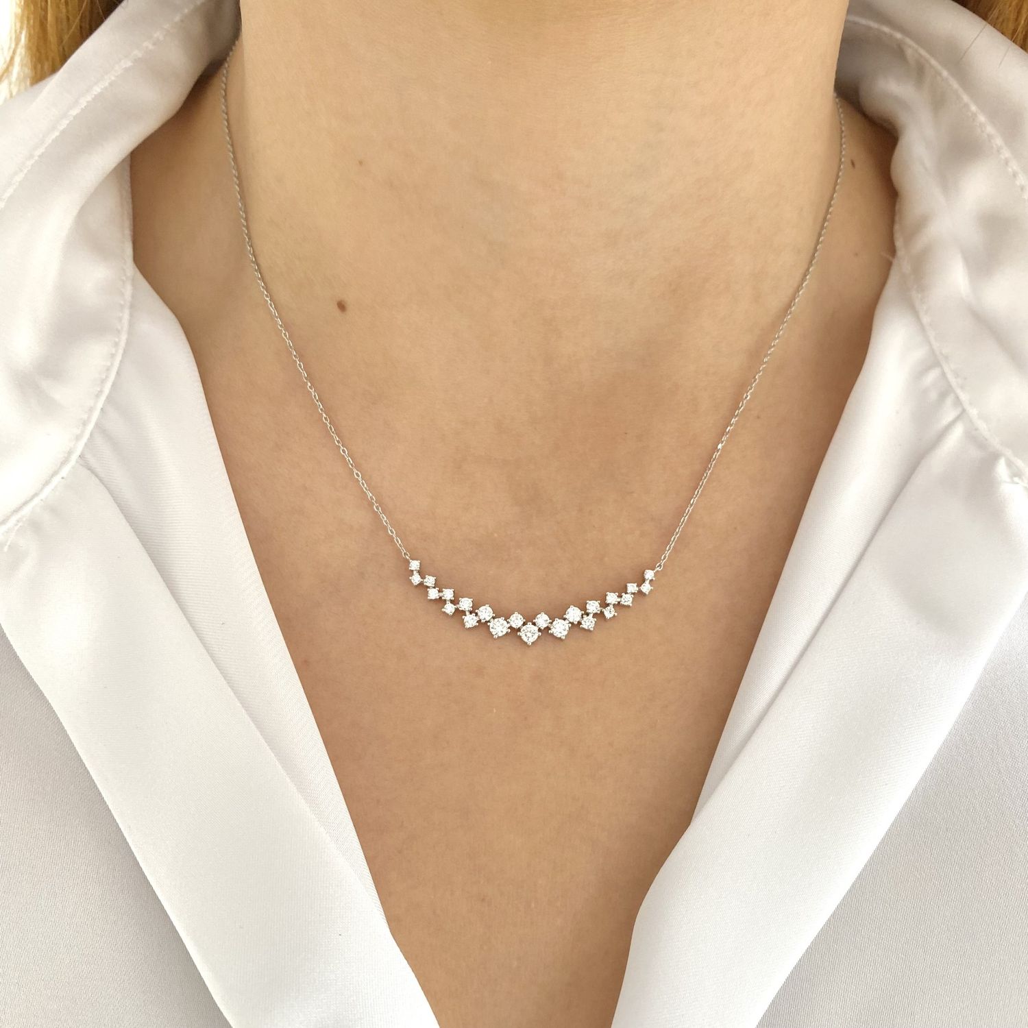 Cluster Diamond Necklace