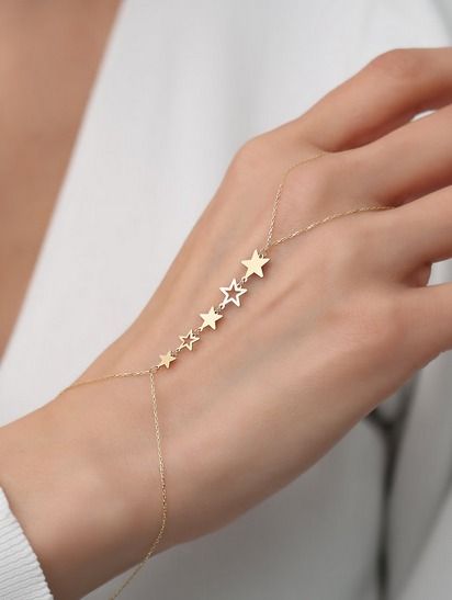 Multi-Star Hand-Chain Bracelet