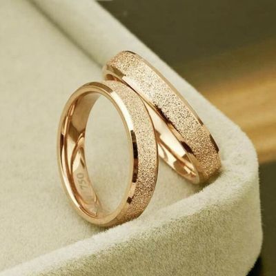 Sanded Knife Edge Wedding Bands