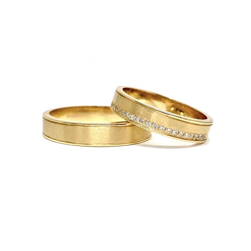 Half Eternity Diamond Wedding Bands with Walls