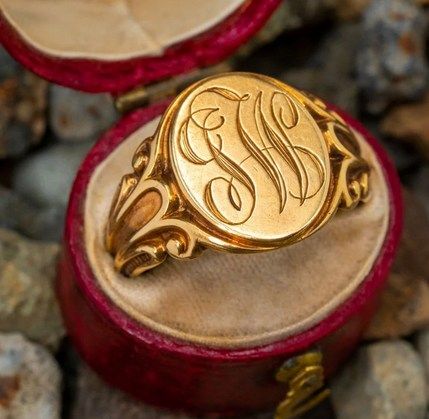 Customised Small Signet Letter Ring